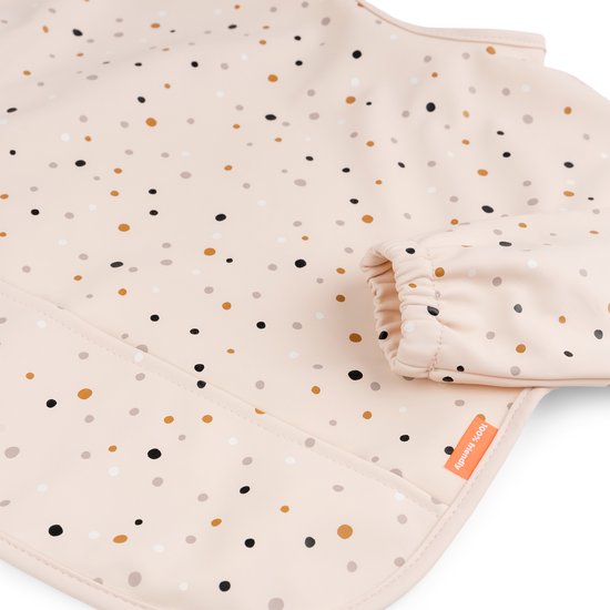 Done by Deer slabbetje met mouwen happy dots - powder/roze van Done by Deer — afbeelding 4