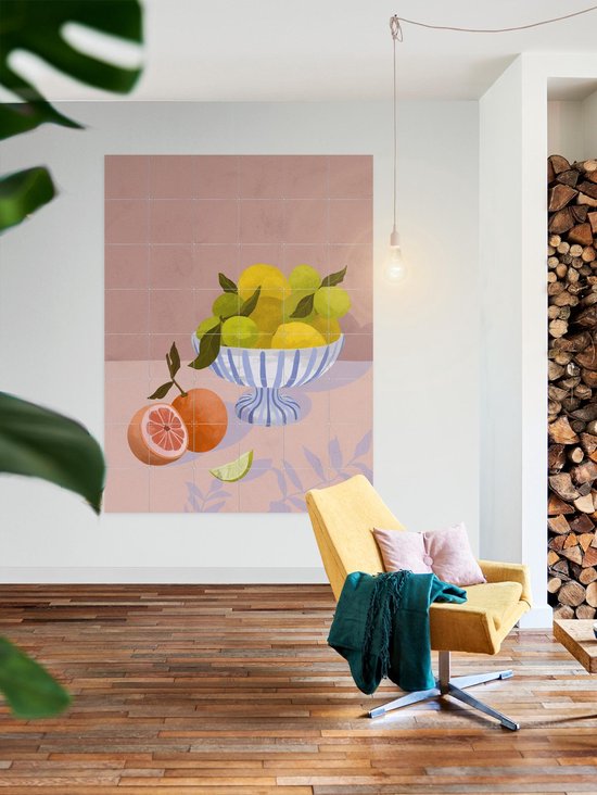 IXXI Bittersweet, Good Blauw - 80 x 100 cm - Support de suspension gratuit - Grande décoration murale et posters - Illustrations, Coloré, Ludique, Art numérique