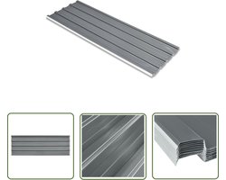 vidaXL Gegalvaniseerd Staal - Dakpanelen - 12 st Dakpanelen gegalvaniseerd staal grijs - Dakbedekking - Garage Dak - Schuur Dak