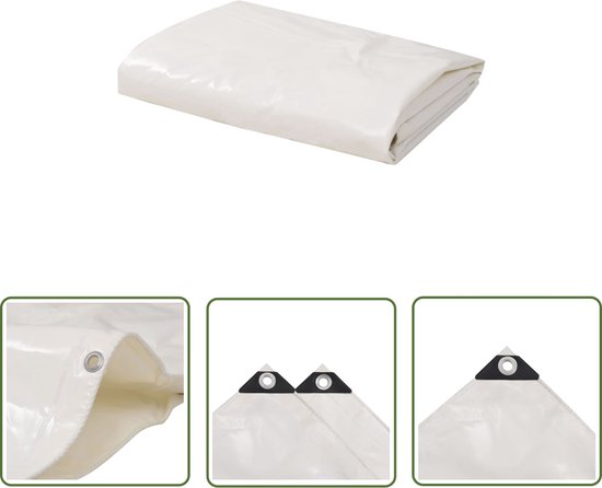 Bâche d'extérieur vidaXL - Bâche Wit - Bâche 650 g/m² 2x3 m blanche - Ensemble de jardin - Bâche imperméable - Bâche résistante aux intempéries