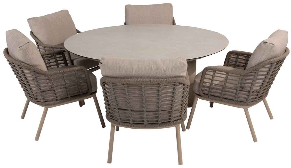 Taste by 4 Seasons Puglia tuinset met Donato tuintafel, Ø160x69 cm.