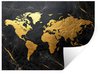Wereldkaart - Marmer, Goud