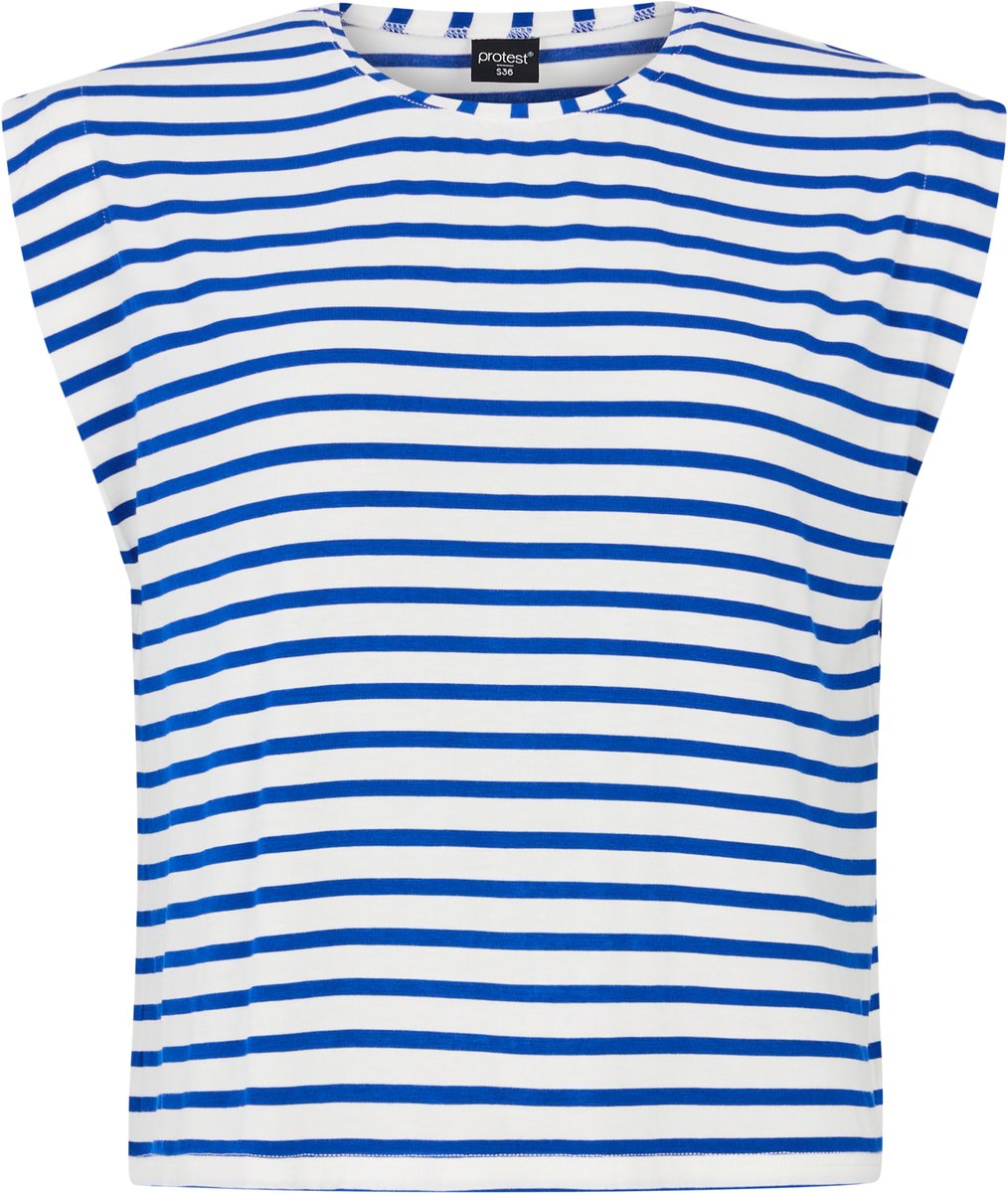 Protest Prthanso – T shirt Dames – Korte mouwen – Ronde hals Blauw