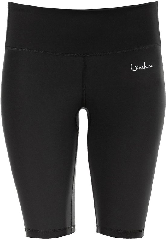 Zwarte Winshape biker shorts met logo op de heup.