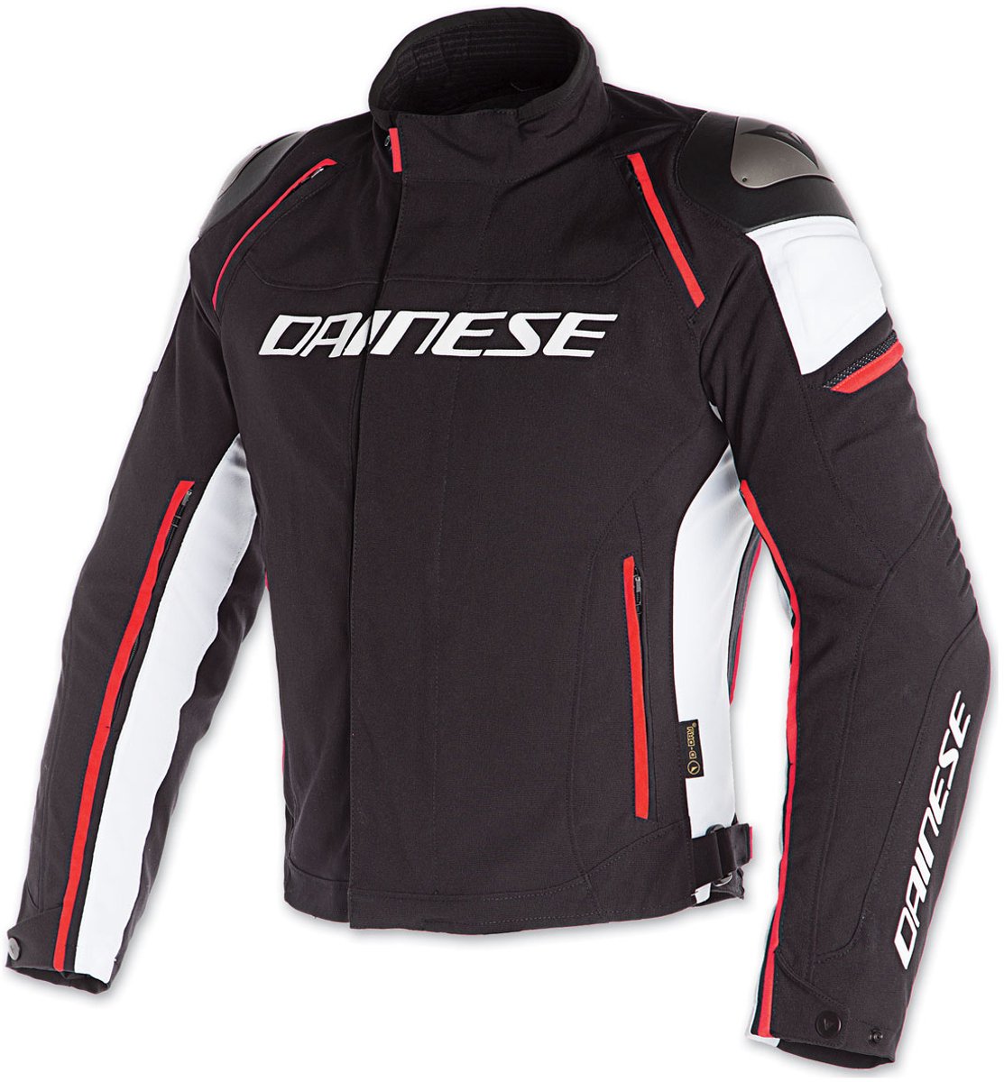 Dainese Racing 3 D-Dry Jas Zwart Wit Fluo Rood - Jas