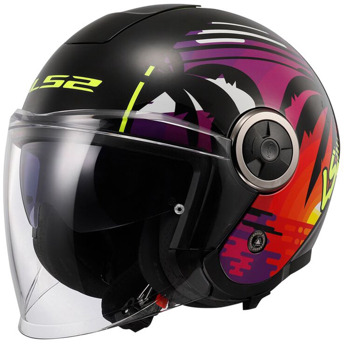 LS2 OF620 Classy Palm Black-06 XS - Maat XS - Helm