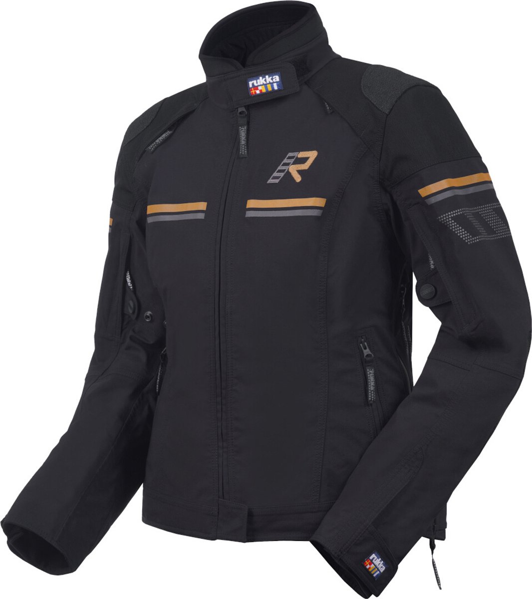 Rukka Armatou-R Zwart Bruin Waterdichte Dames Textiele Motorjas - Jas