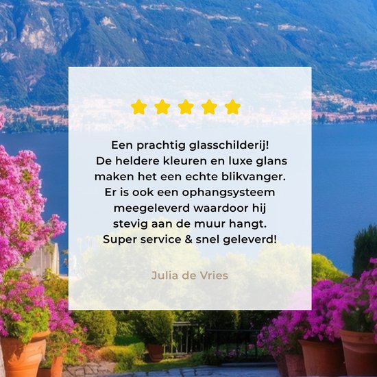 MuchoWow® Peinture sur verre 60x90 cm - Peinture sur verre acrylique - Vue - Berg - Paysage - Vue - Lac - Photo sur verre - Décoration murale salon - Décoration murale chambre - Peintures