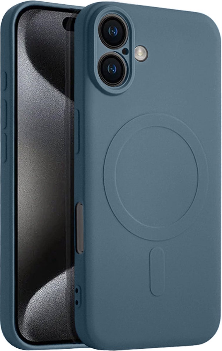 Casify Siliconen Hoesje geschikt voor MagSafe iPhone 16 Plus Hoesje - Blauw