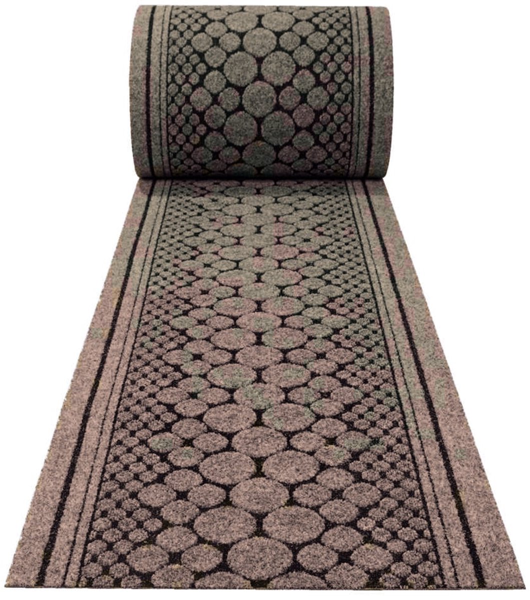 JYG tapijtloper Stone Bruin 66 x 700cm (=7m) Keukenloper - Anti Slip - snijdbaar