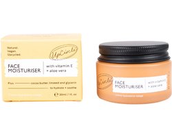 UpCircle - 99% Natuurlijk Moisturizer - Vegan - Voor Alle Huidtypes - Met Arganpoeder, Aloe Vera en Cacaoboter - 30 ml