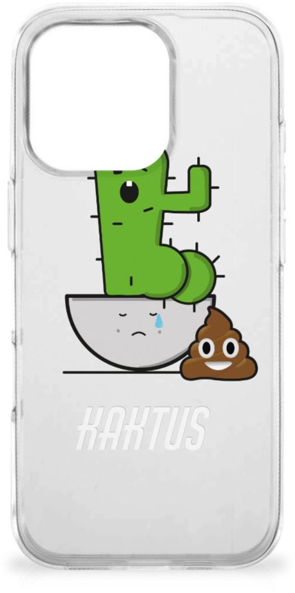 iPhone 16 Pro Max Telefoonhoesje met Naam Cactus Poo