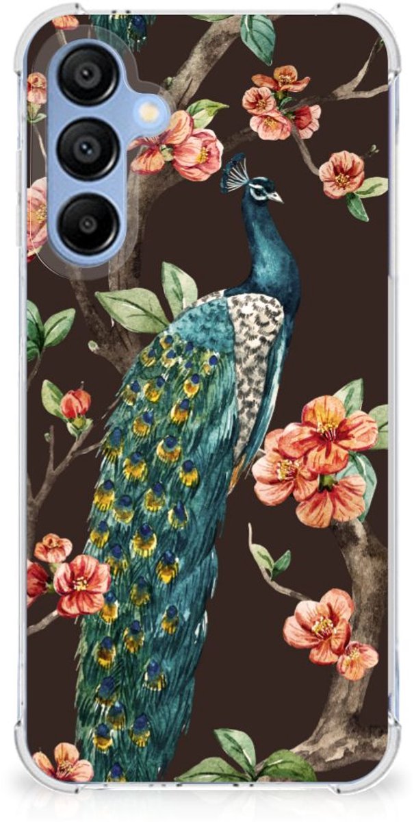 Samsung Galaxy A16 Case Anti-shock Pauw met Bloemen