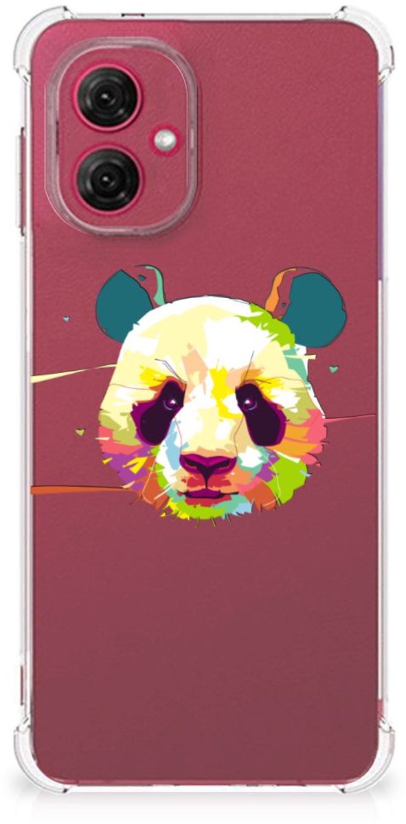Motorola Moto G55 Stevig Bumper Hoesje Panda Color