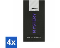 Amando - Mystery - Eau de Toilette - Spray - Voor Mannen - 50 ml - Voordeelverpakking - 4 stuks