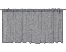 Elbersdrucke Bistro Gordijn Liem 48x140 cm antraciet semi-transparant
