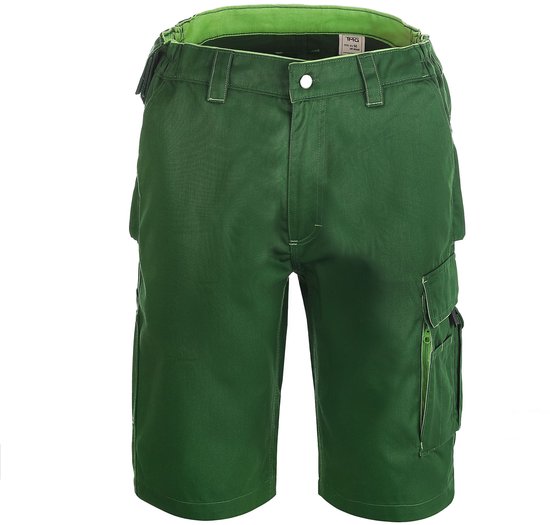 Pantalon de travail court TMG FINESSE WORK pour homme, vert - Ripstop - Stretch - Respirant