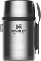 Bouteille thermos en pot alimentaire tout-en-un Stanley The en acier inoxydable avec cuillère - 530 ml - Acier inoxydable
