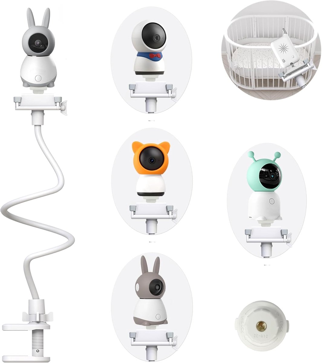 Babyfoonhouder voor optimale cameraweergave – Flexibele en veilige houder voor babycamera's