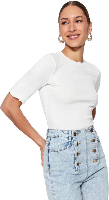 Trendyol Chemisier Basis à manches standard pour femme