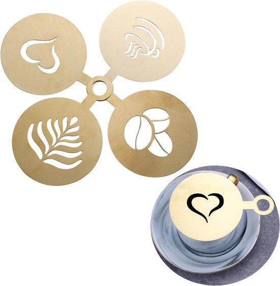 Set de 4 moules à Café et desserts Fantasy en acier inoxydable pour la Décoration