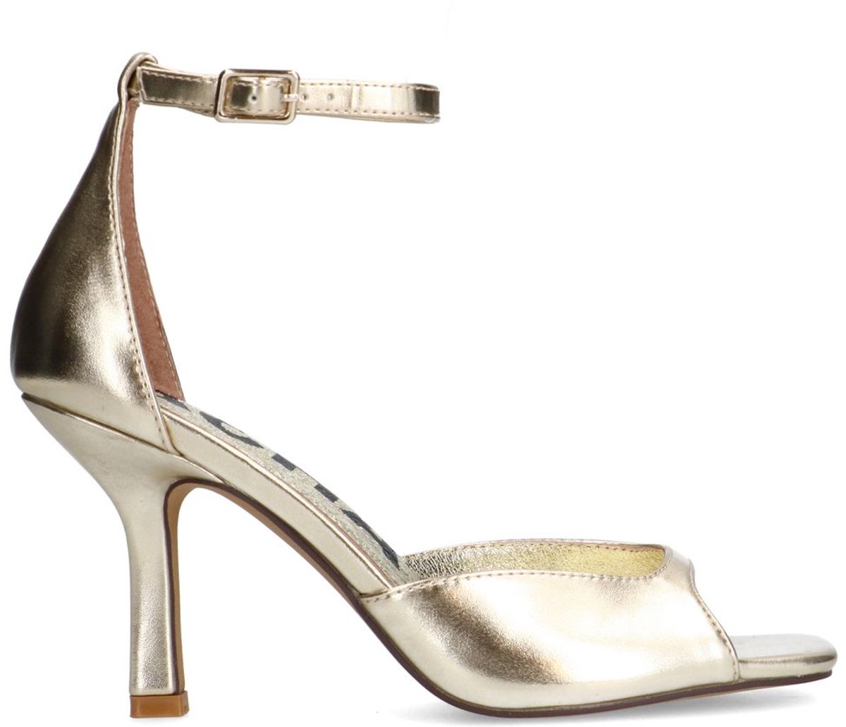 Sacha - Dames - Gouden sandalen met hak - Maat 41