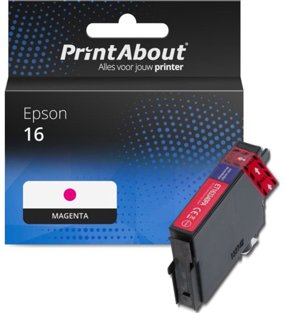 PrintAbout huismerk Inktcartridge 16 (C13T16234012) Magenta geschikt voor Epson