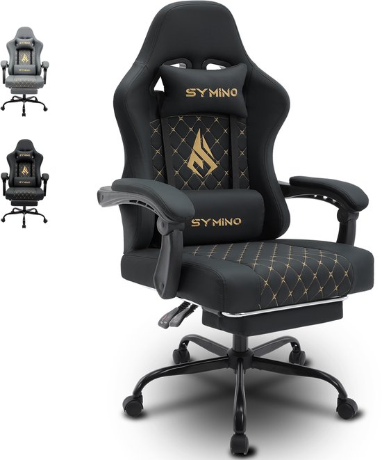 Symino FZ Gaming Stoel 200 kg Zwart met Voetensteun - Symino - €114,61