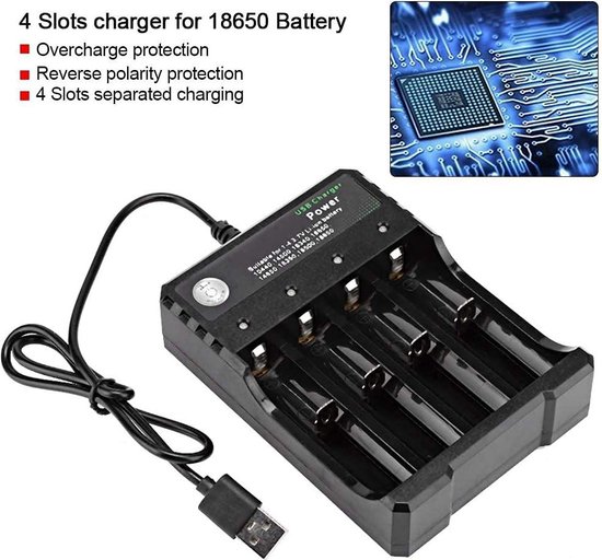 IMREN 18650 battery charger, Universele batterijlader voor 18650 met 2 Ssloten batterij lader voor Li-ION 3,7V 18650 18490 18350 18500 17500 14500 20700 21700 26650 Lithium batterij (met USB-C IMREN 18650 battery charger, Universele batterijlader voor 18650 met 2 Ssloten batterij lader voor Li-ION 3,7V 18650 18490 18350 18500 17500 14500 20700 21700 26650 Lithium batterij (met USB-C