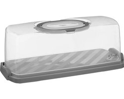 foto van 5Five Cake/Taart bewaardoos - 36 x 13 x 10 cm - Vershouddoos Box - kunststof