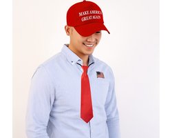 Bellatio Decorations Amerikaanse president Trump verkleed set - Make America Great again - pet/pin/stropdas