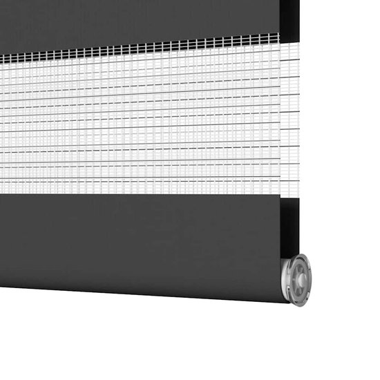 vidaXL - Zebra - store enrouleur - 55x100 - cm - largeur du tissu - 50,9 - cm - noir