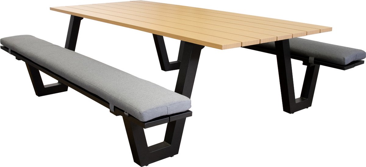Sens-Line Lorenzo Picknicktafel 220cm - Bruin - Aluminium