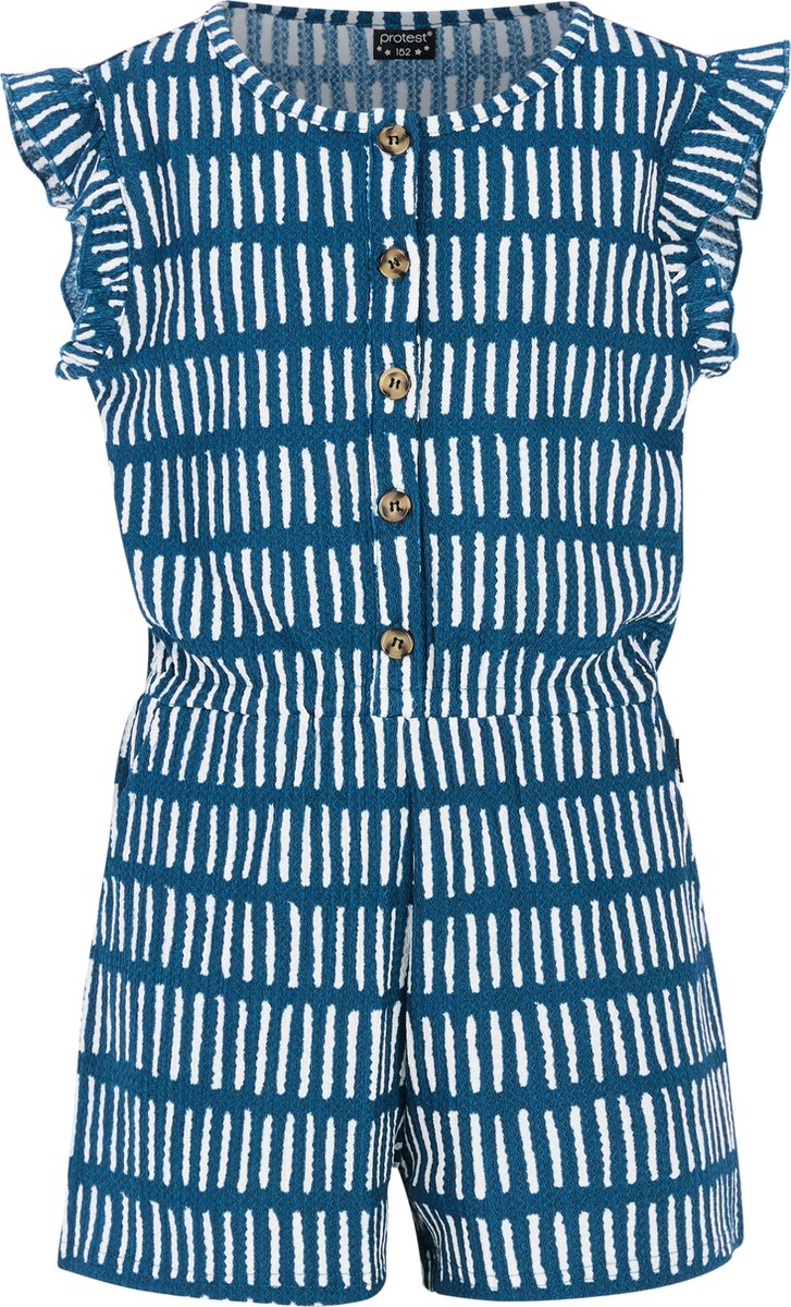 Protest Prtoceany Jr – Playsuit Meisjes – Tailleband elastiek – Knoopsluiting Blauw