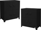 Ml-design Metalen Archiefkast Staal Wit 40x101,5x40 Cm Kantoorkast 2 Deuren Legplanken