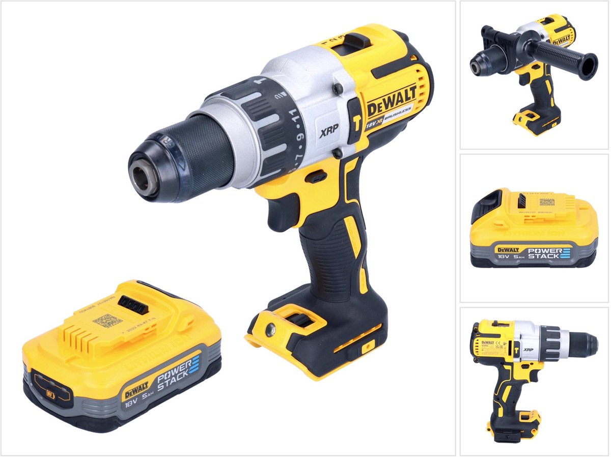 DeWalt DCD 996 N accu klopboormachine 18 V 95 Nm borstelloos + 1x Powerstack accu 5.0 Ah - zonder oplader