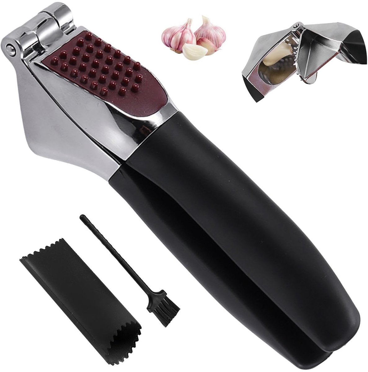 My Ninki ® Ergonomische Roestvrijstalen Keukenhakmolen voor Knoflook, Gember en Noten
