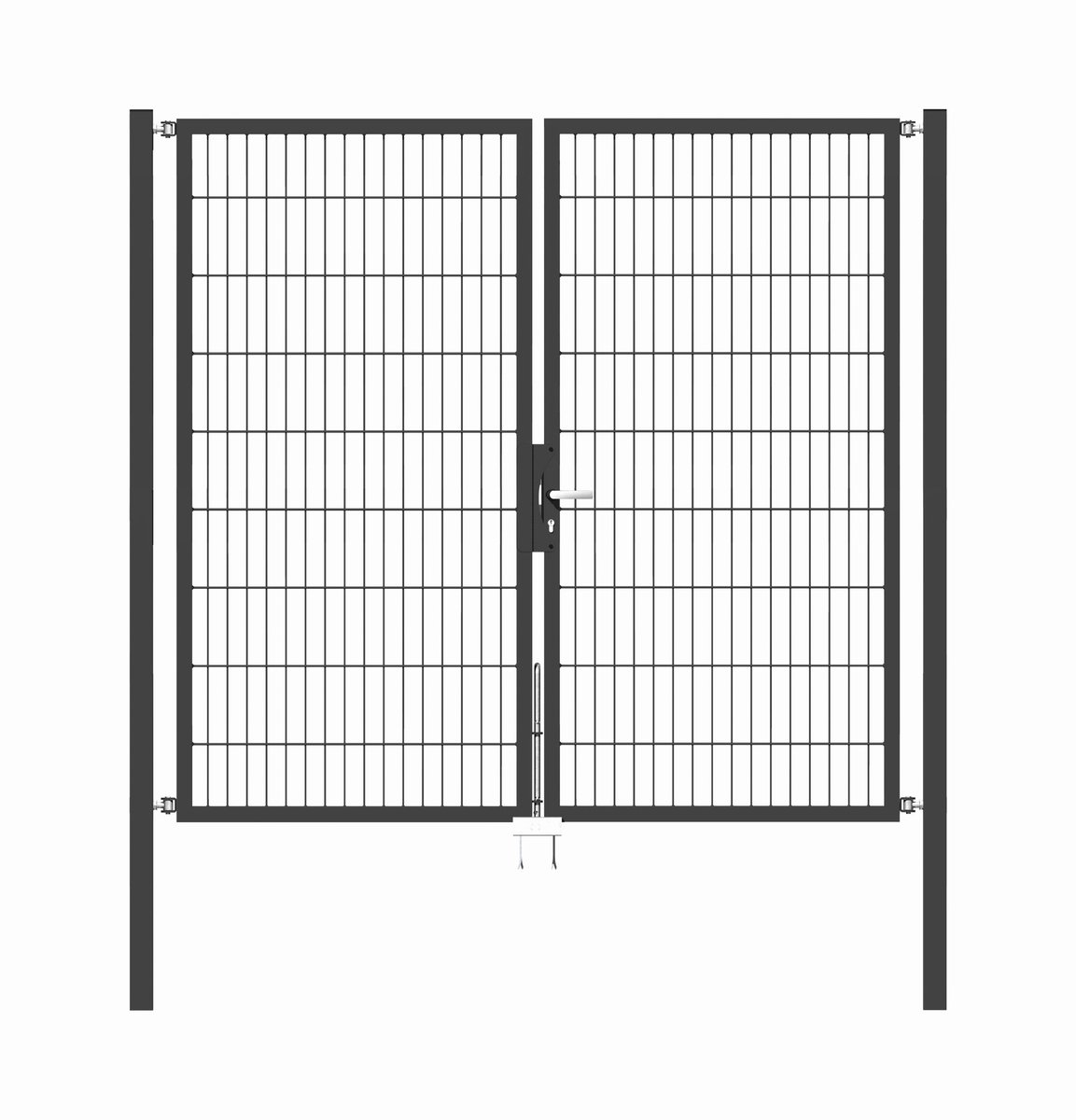 Alberts 648466 Dubbele poort Flexo met toebehoren, antraciet, breedte 200 cm, hoogte 180 cm