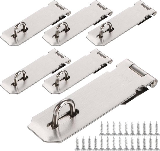 Hangslot RVS Zwart Rvs Hangslot Hasp Heavy Duty En Niet Sets Deurslot T Veiligheid Lock Hangslot Niet Schuursluiting Deur Sluiting Hasp Niet Met Schroeven Voor Schuur Waterdicht Deurslot Met Schroeven