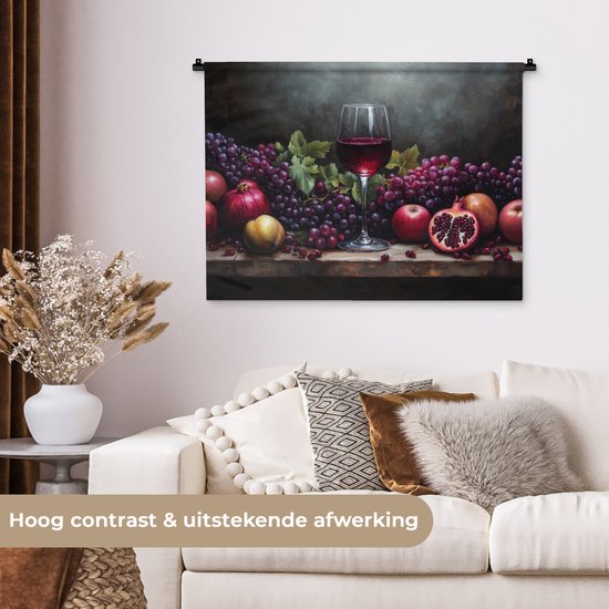 Tapisserie murale 90x67,5 cm - Vin - Fruits - Nature morte - Tapisserie - Tapisseries