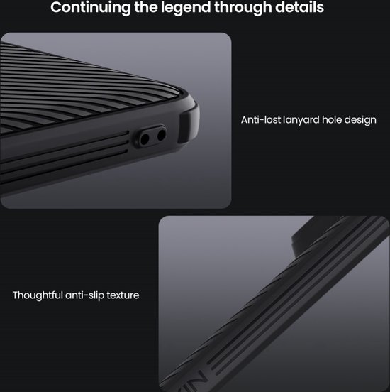 Nillkin Case - Convient pour Xiaomi Redmi Note 14 Pro 5G / Poco X7 Case - Nillkin CamShield Pro Back Cover - Zwart