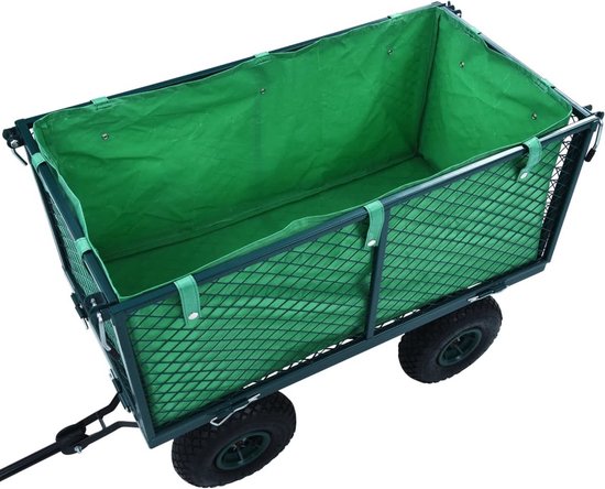 vidaXL - Tuinwagenvoering - stof - groen van VidaXL — afbeelding 4