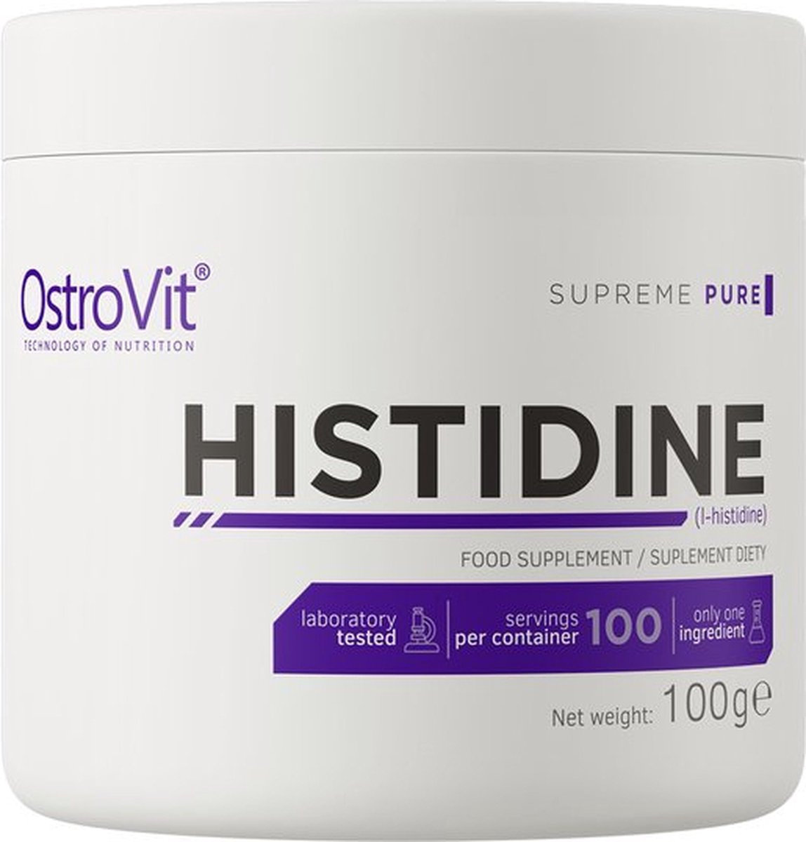Goedkoopste Aminozuren - Histidine Poeder - 100g - OstroVit - Neutraal