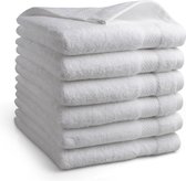 Bol.com DoubleDry Hotel Handdoeken 50 x 100 cm – Set van 6 – 100% Katoen 500 g/m2 – Zacht & Absorberend - Wit aanbieding