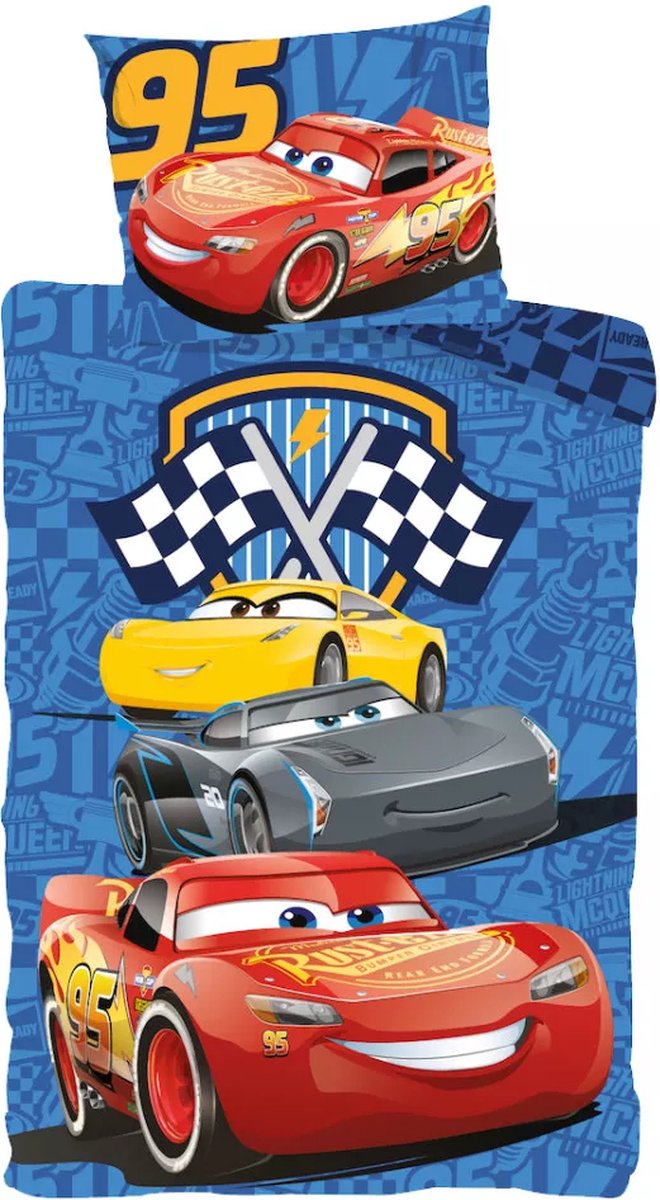 Cars peuterdekbedovertrek Race - 100 x 135 cm - Katoen