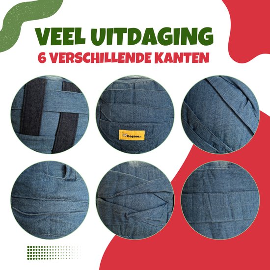 Xatory - Tapis à renifler pour chien - 100 % Katoen - 6 côtés - Jouets Chiens Intelligence - Puzzle pour chien - Travail cérébral - 25 x 25 x 25 cm