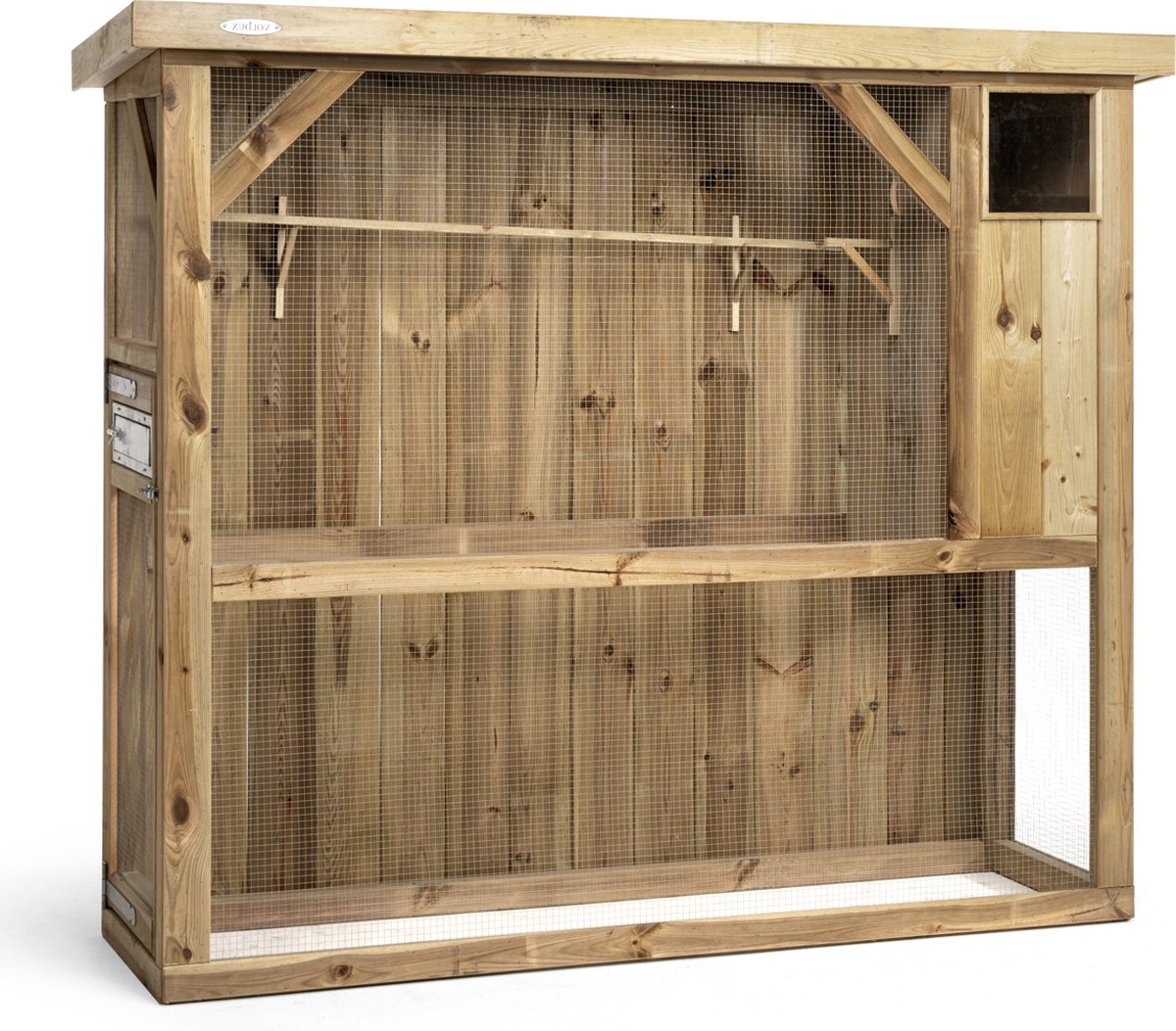 Wood Selections Volière Roos R1 - Vogelkooi - vogelhuis voor buiten - papegaaienkooi - dierenverblijf - Vogelren - vogelverblijf