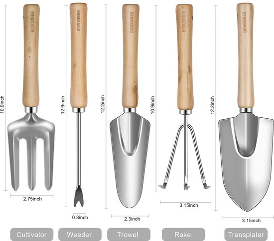 Unyqoos ® Complete 23-Delige Tuinset met Handschoenen en Draagtas voor Tuinliefhebbers van Unyqoos — afbeelding 2