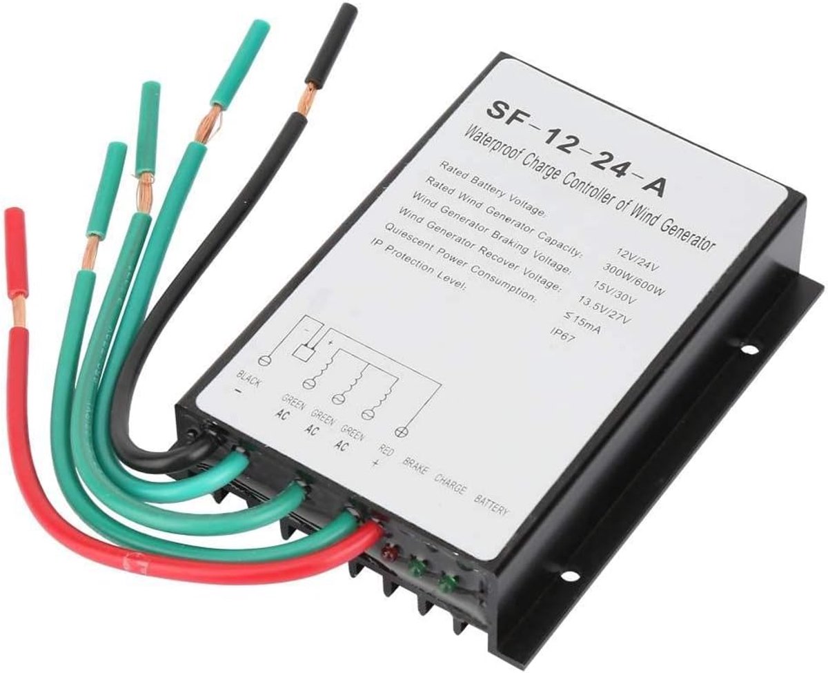 Waterdichte Windturbine Controller 12V/24V voor Zonne-energie en Straatlampen