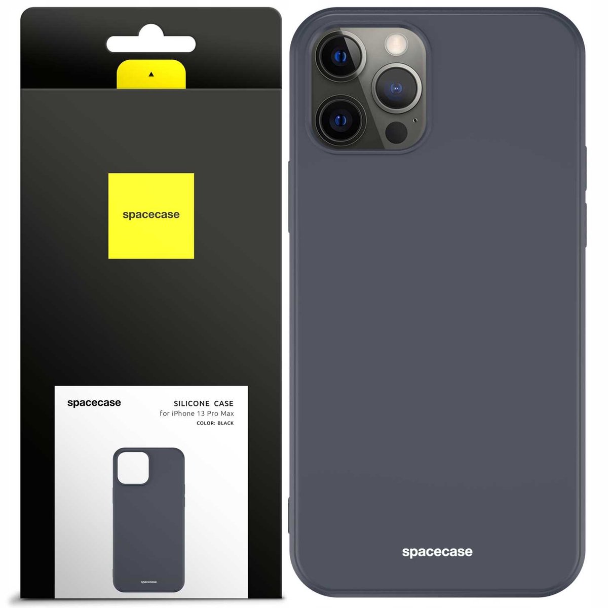 Spacecase Siliconen Hoesje Voor Iphone 13 Pro Max Zwart Bescherming